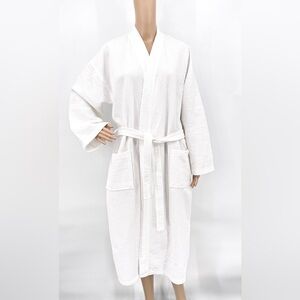 Chakir Turkish Linens Waffle Knit Kimono Bathrobe